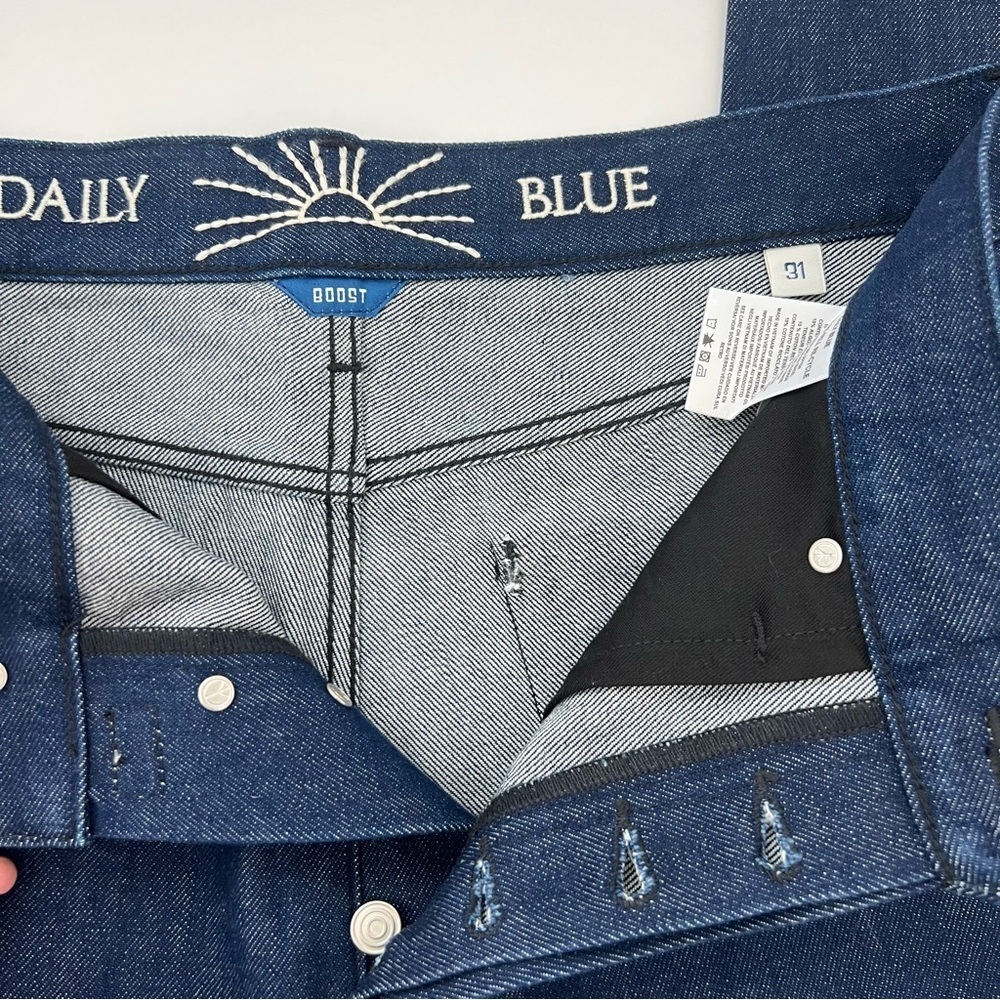 Daily Blue Boost in Nite Jeans Womens 31 Dark Indigo High Rise Straight Leg NWT - Picture 8 of 13